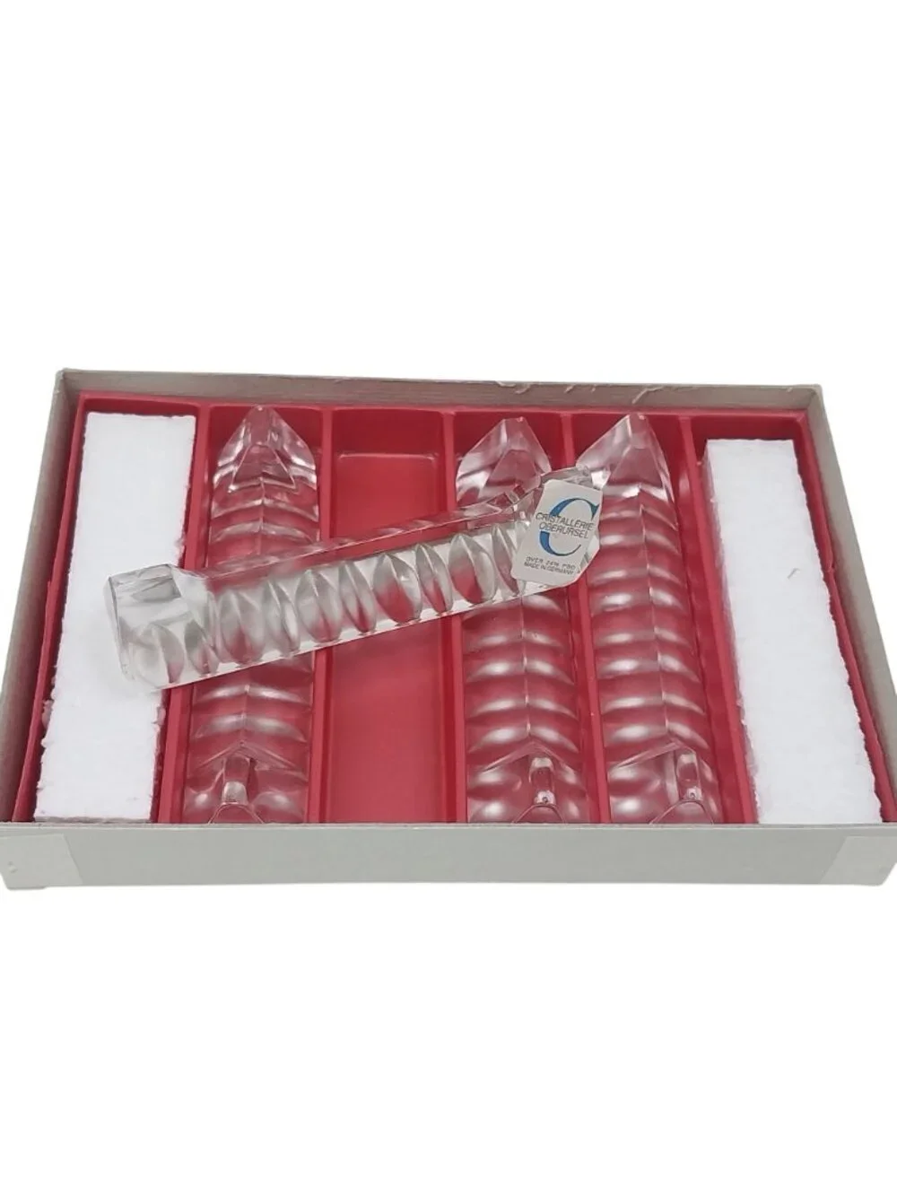 Lead Crystal Knife Rests Set Of 4 Made In Germany Boxed
